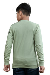 Sage Green Ninja Graphic Boys Sweatshirt